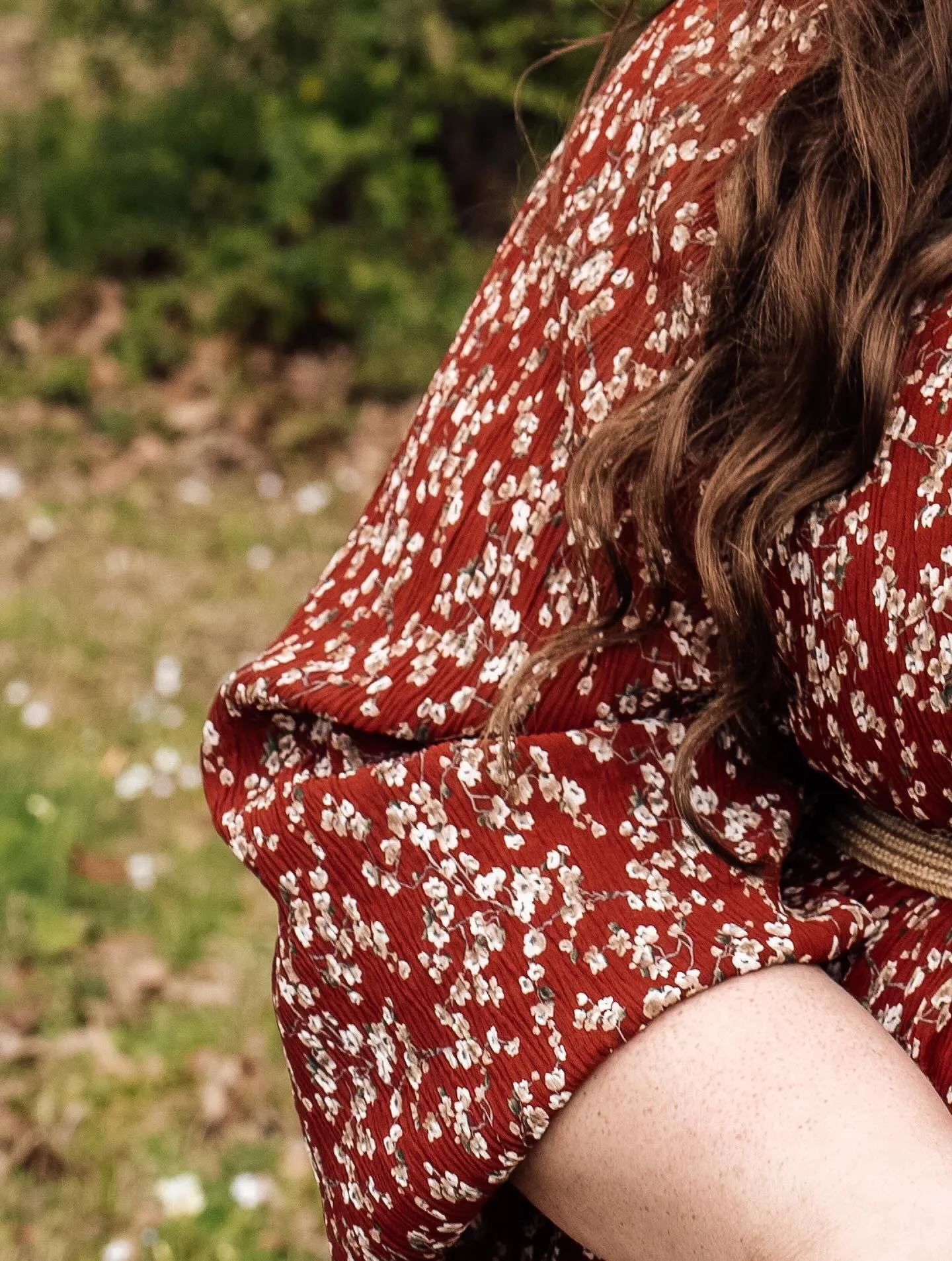Asher Burgundy Floral Textured Dress