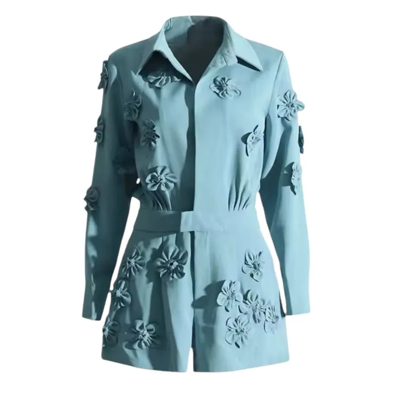 Asya Floral Decor Playsuit