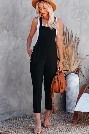 Bohemian Style Sleeveless Jumpsuit with Wide Legs