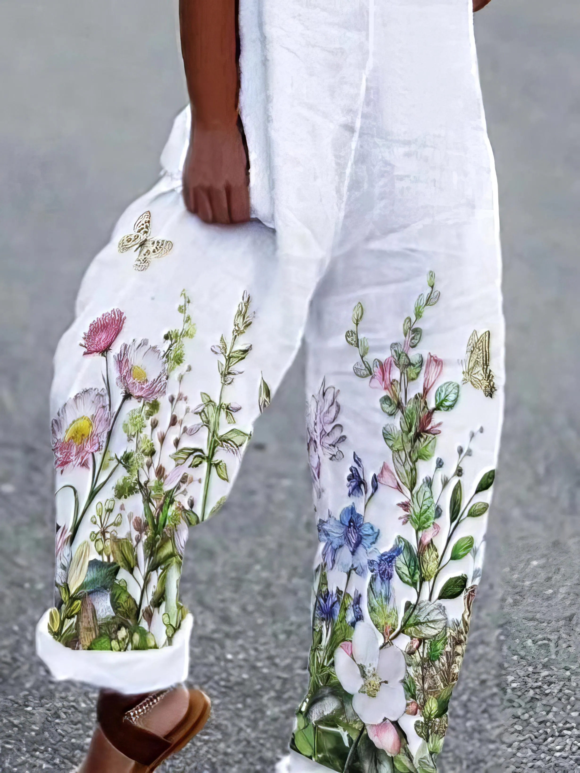 Bohemian Style Sleeveless Jumpsuit with Wide Legs