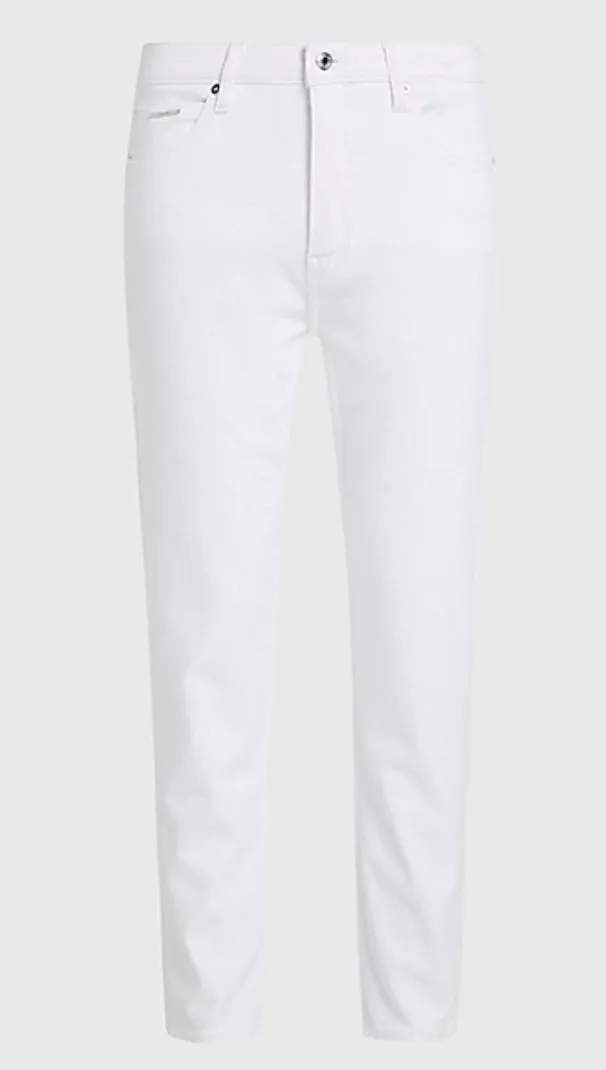 Calvin Klein Mid Rise Slim Jeans Ankle Grazer White RRP £110