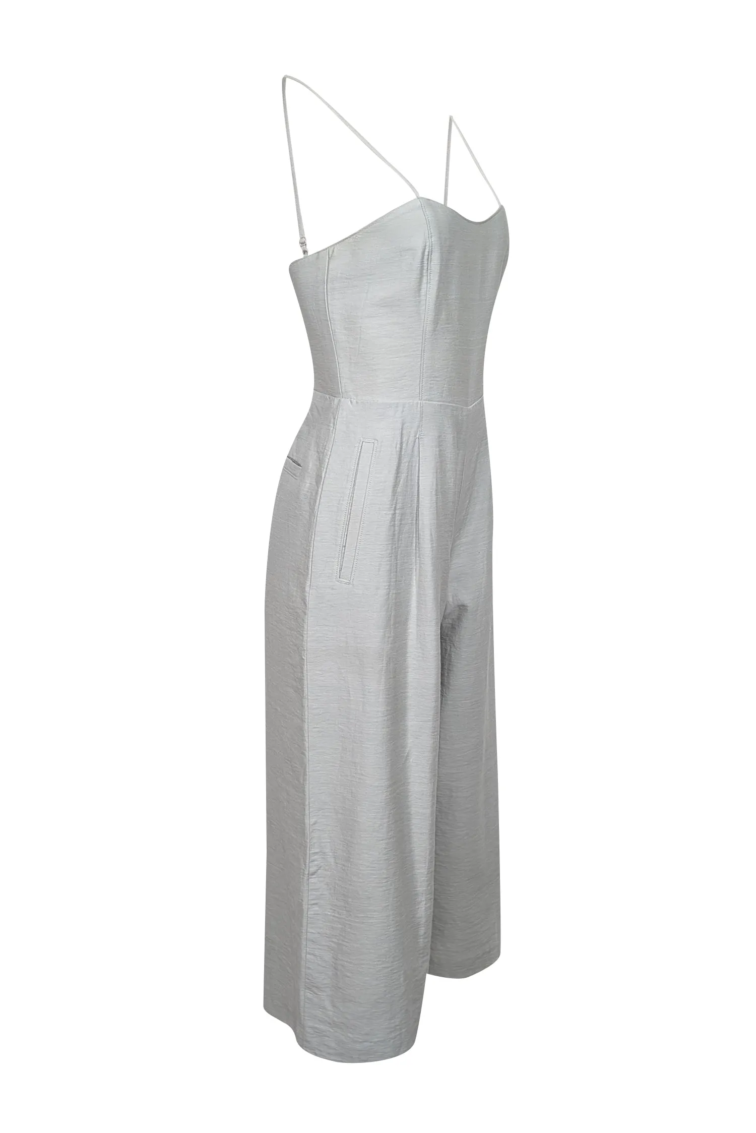 Club Monaco - Light Blue Sleeveless Wide Leg Jumpsuit Sz 0