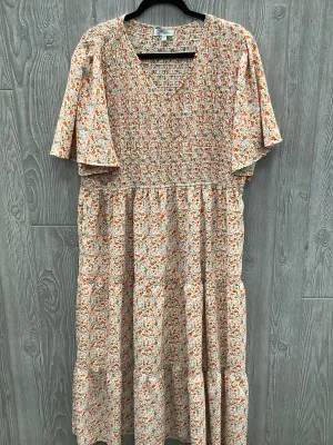 Dress Casual Midi By Polygram In Floral Print, Size: 3x