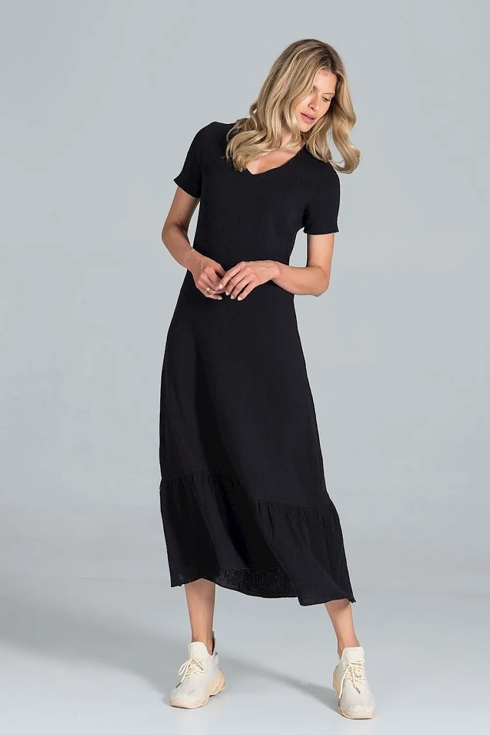 Elegant A-Line Midi Dress