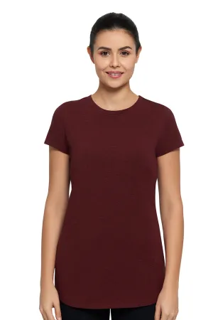 Essential Long Length Tee - Pomegranate Marl