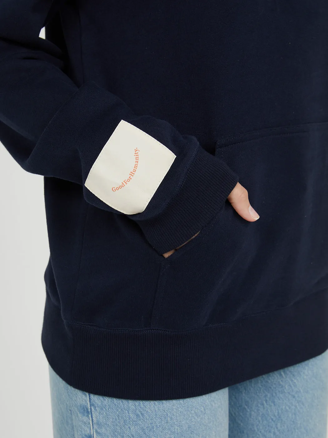 Essential Organic Cotton Hood - Navy (Unisex)