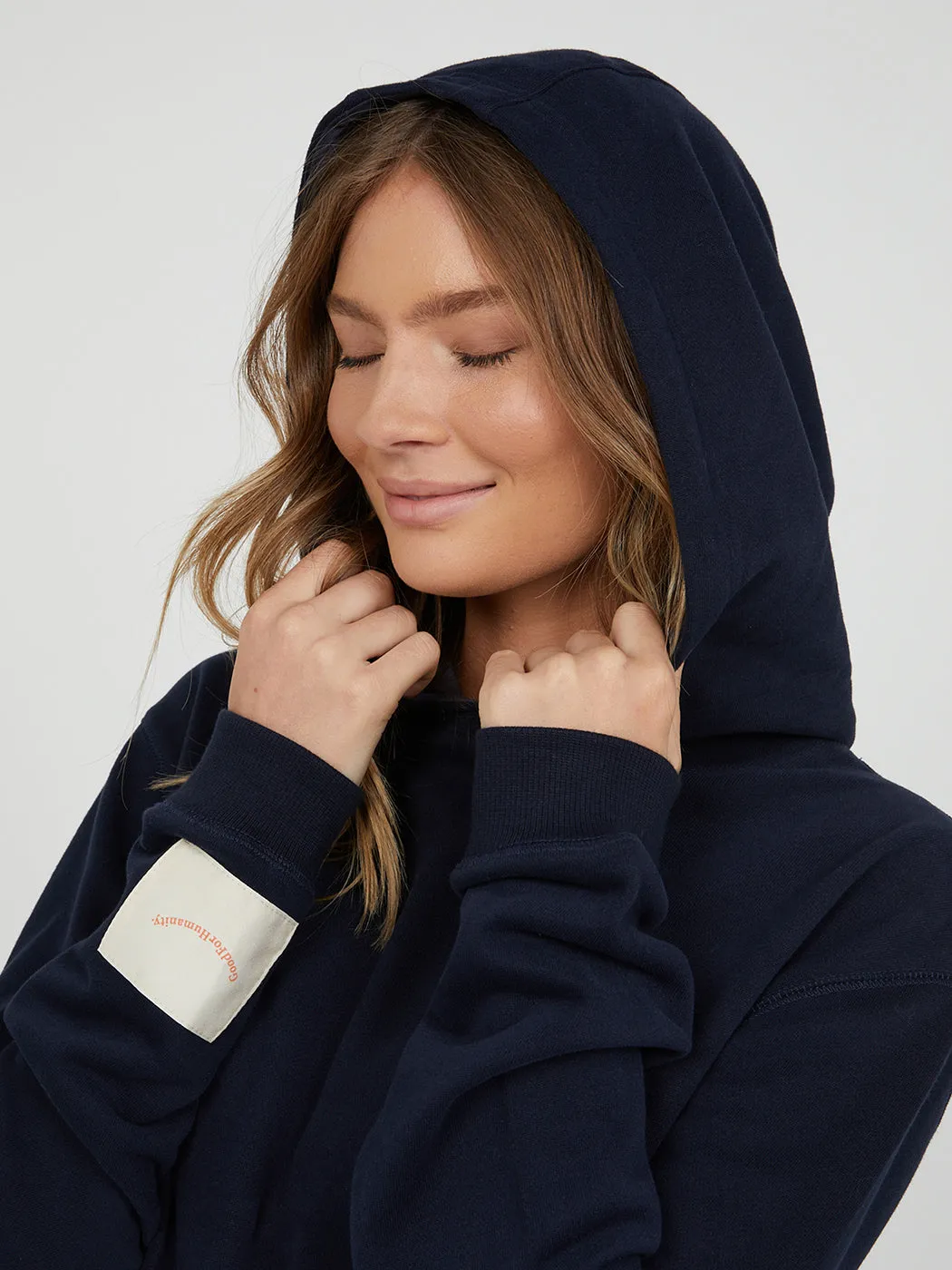 Essential Organic Cotton Hood - Navy (Unisex)