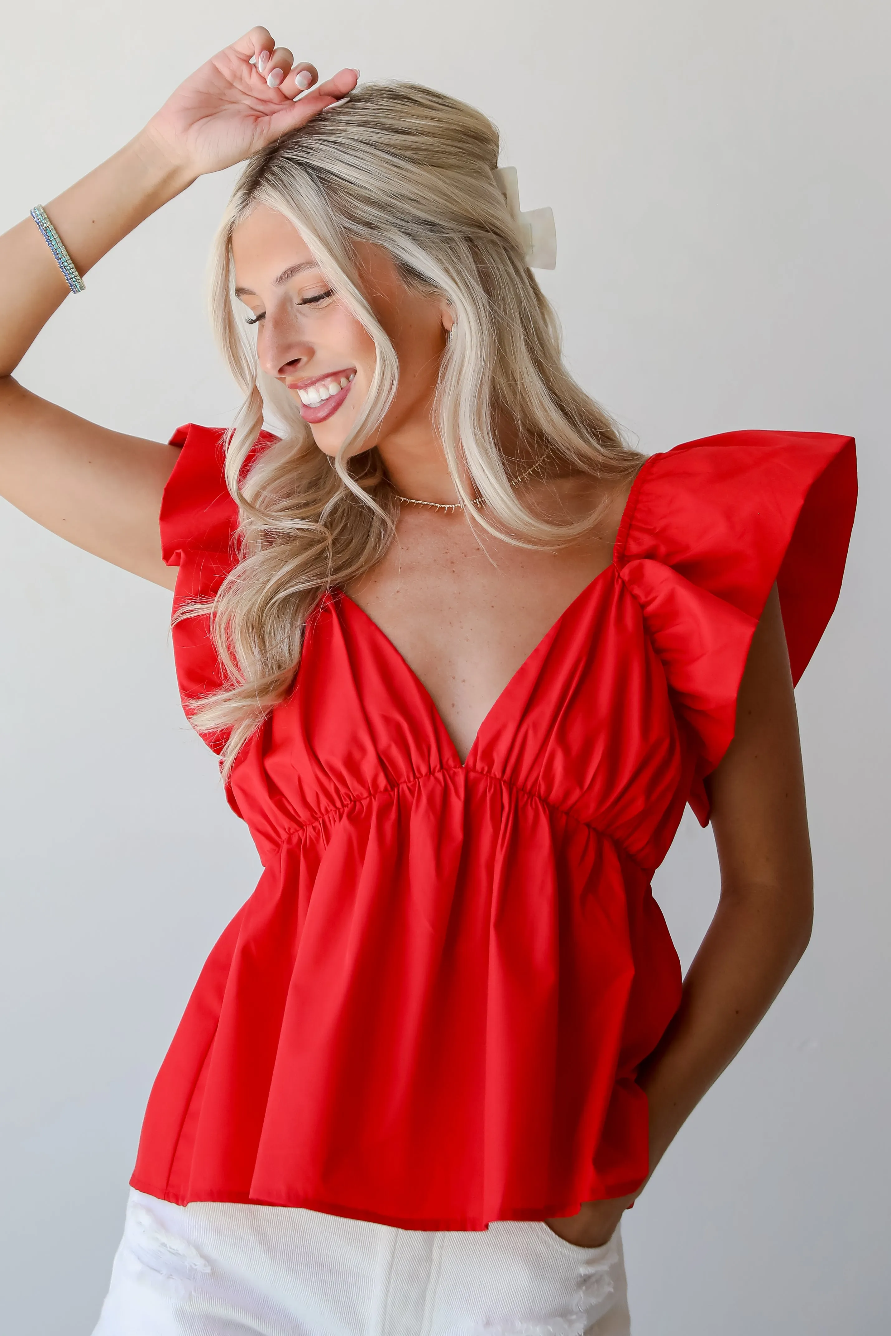 FINAL SALE - Profound Sweetness Red Blouse