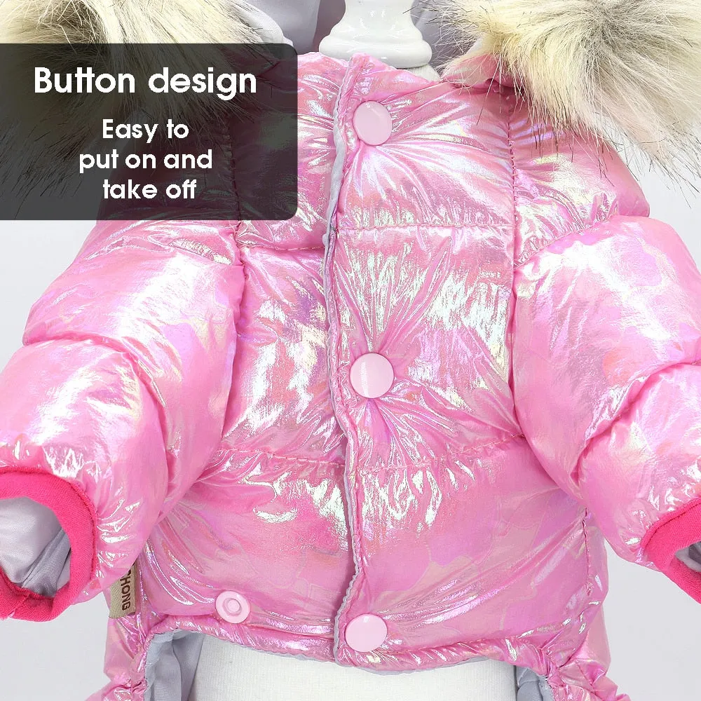 Glitter Dog Puffer Coat