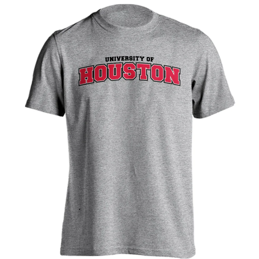 Houston Cougars Classic Arch Basic College Short Sleeve T-Shirt