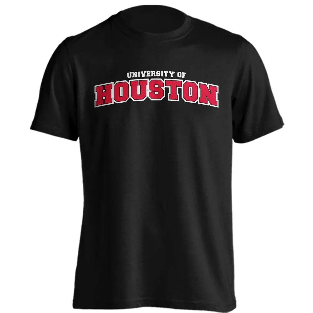 Houston Cougars Classic Arch Basic College Short Sleeve T-Shirt