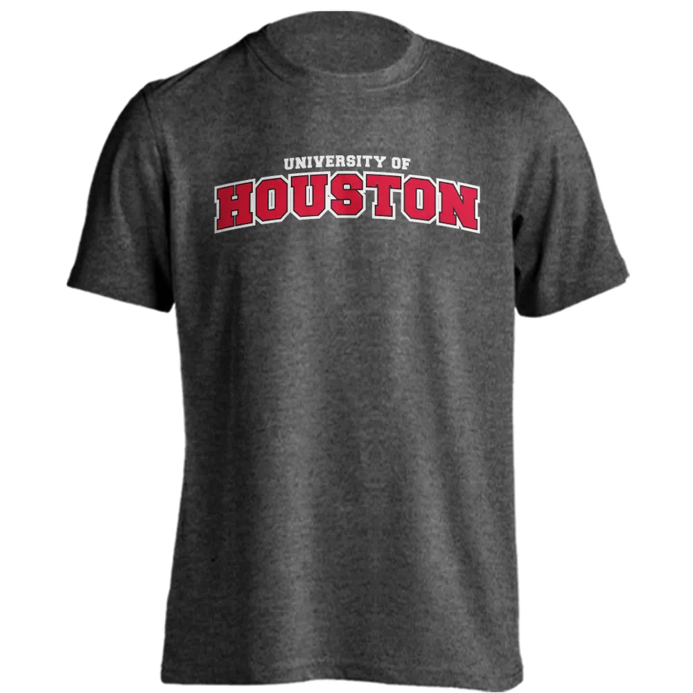Houston Cougars Classic Arch Basic College Short Sleeve T-Shirt