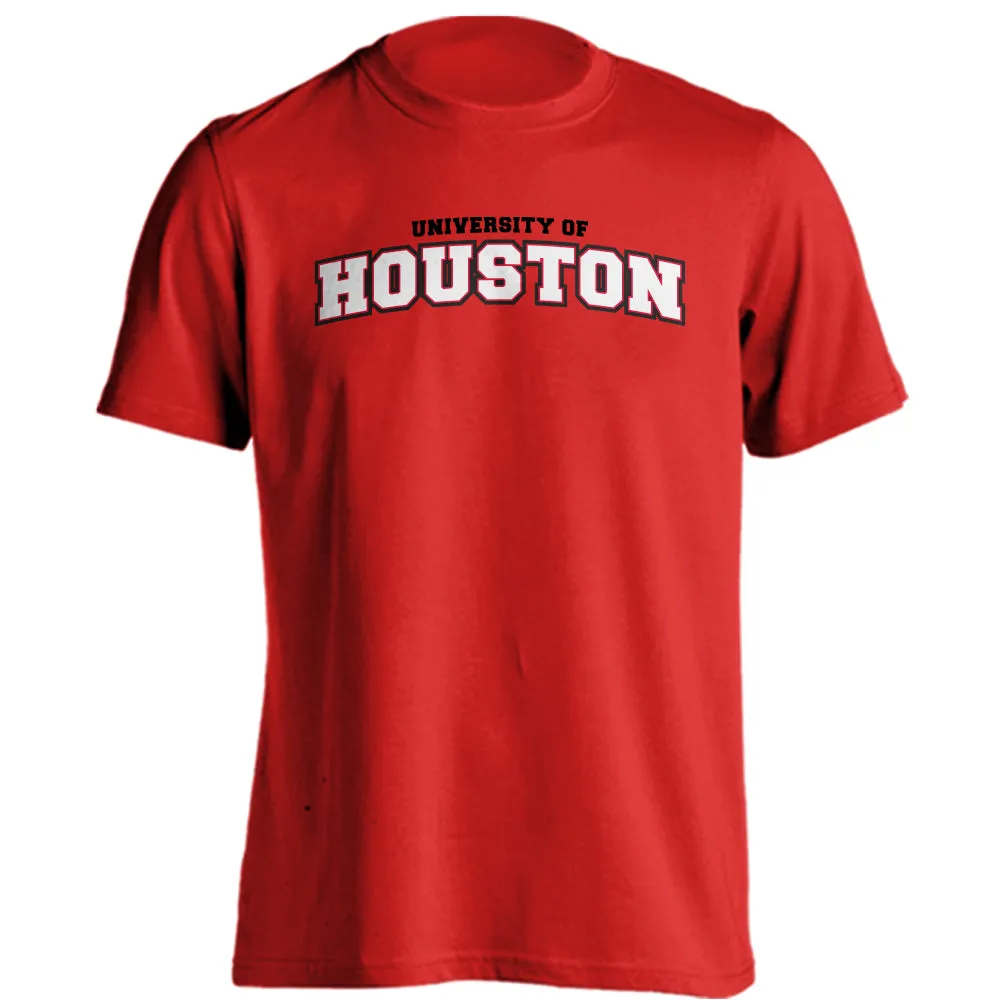 Houston Cougars Classic Arch Basic College Short Sleeve T-Shirt