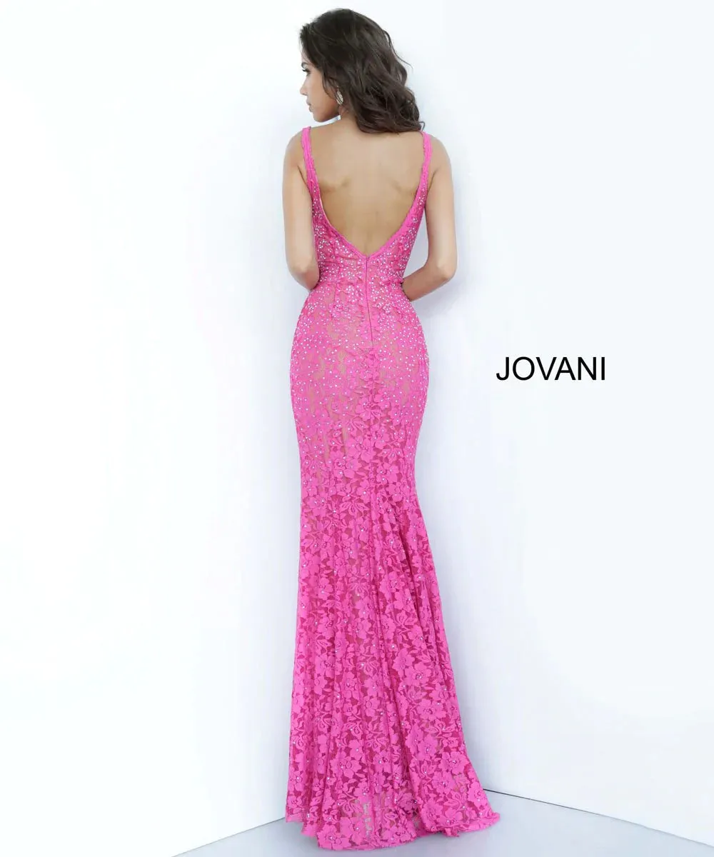 Jovani 48994 embellished stretch lace prom dress pageant gown long evening dress