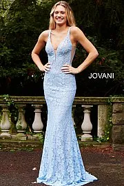 Jovani 48994 embellished stretch lace prom dress pageant gown long evening dress