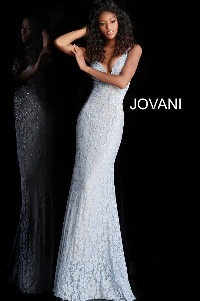 Jovani 48994 embellished stretch lace prom dress pageant gown long evening dress