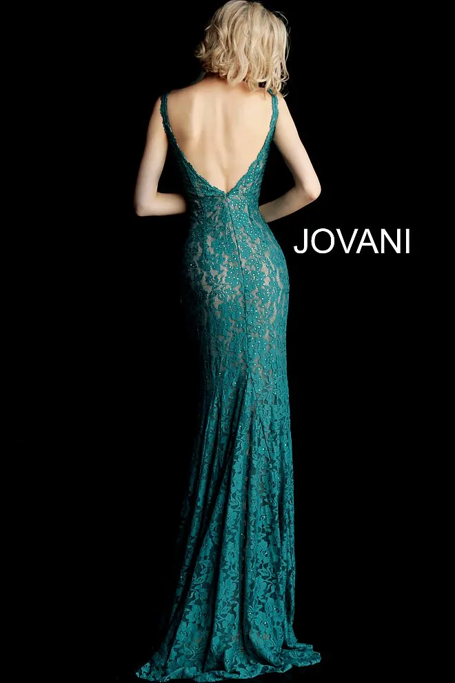 Jovani 48994 embellished stretch lace prom dress pageant gown long evening dress
