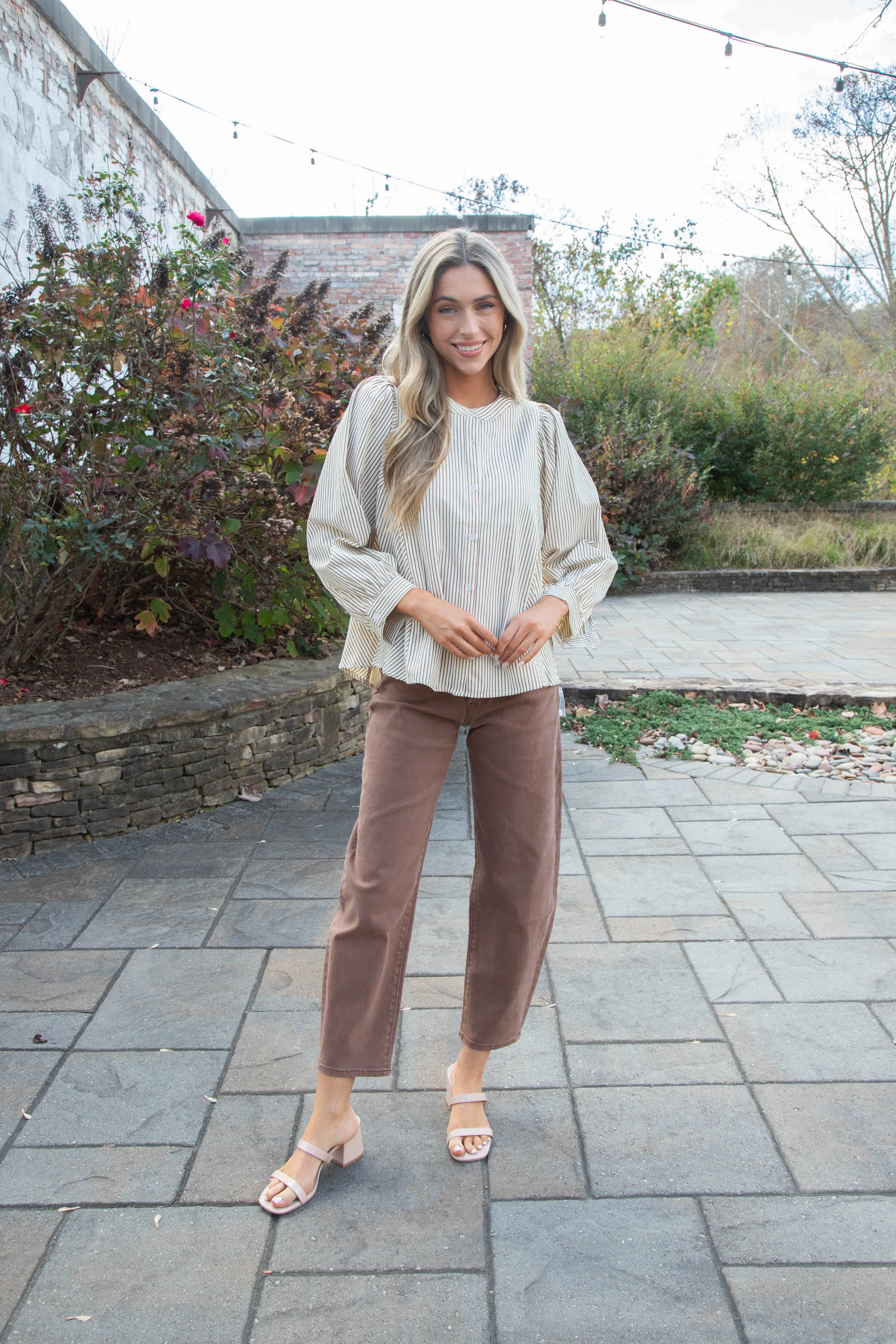 Kate Super High Rise Barrel Jeans, Brown