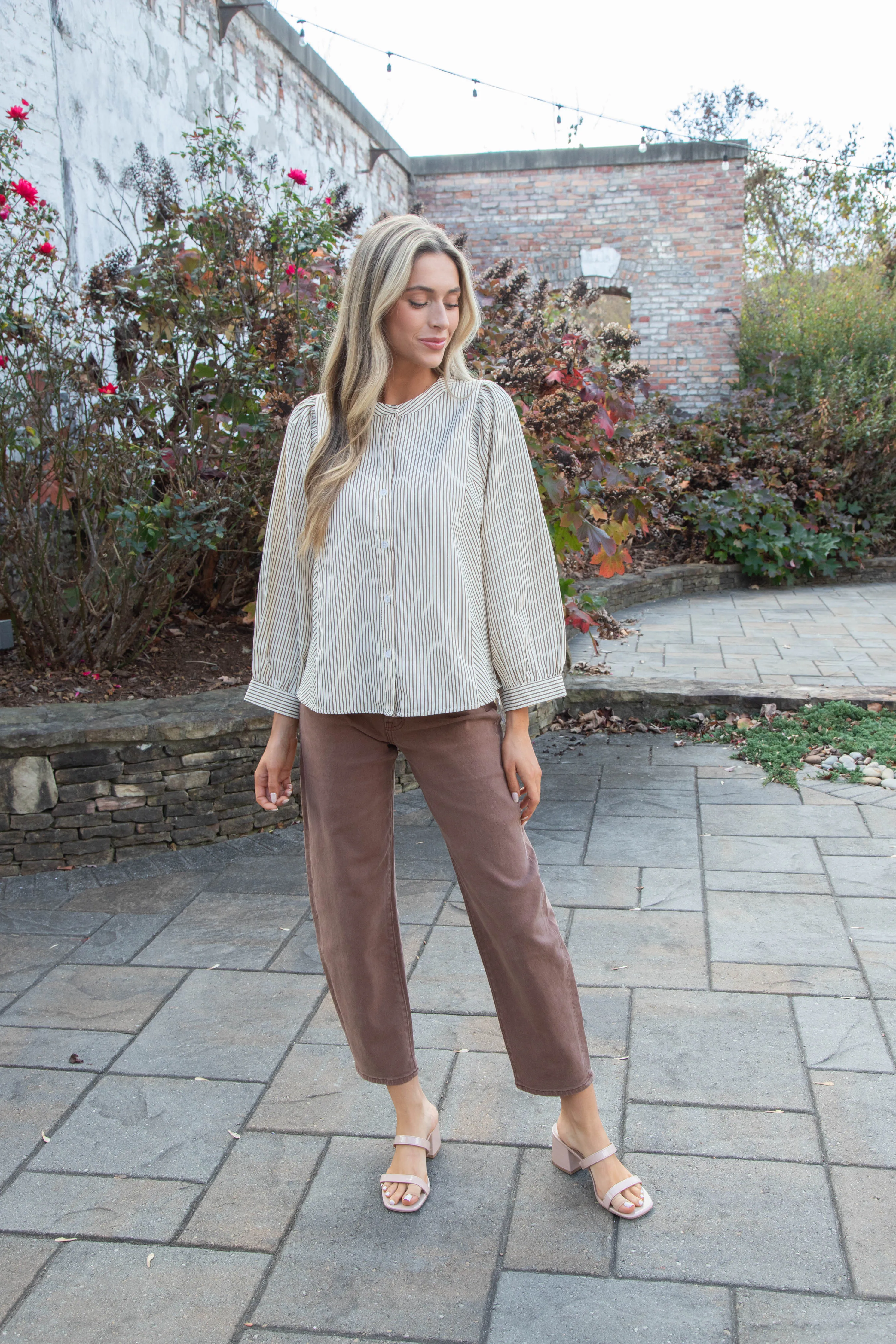 Kate Super High Rise Barrel Jeans, Brown
