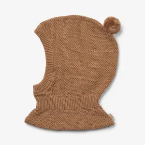 Knitted Balaclava Pomi - caramel