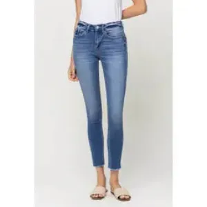 Mid Rise Crop Skinny Jeans