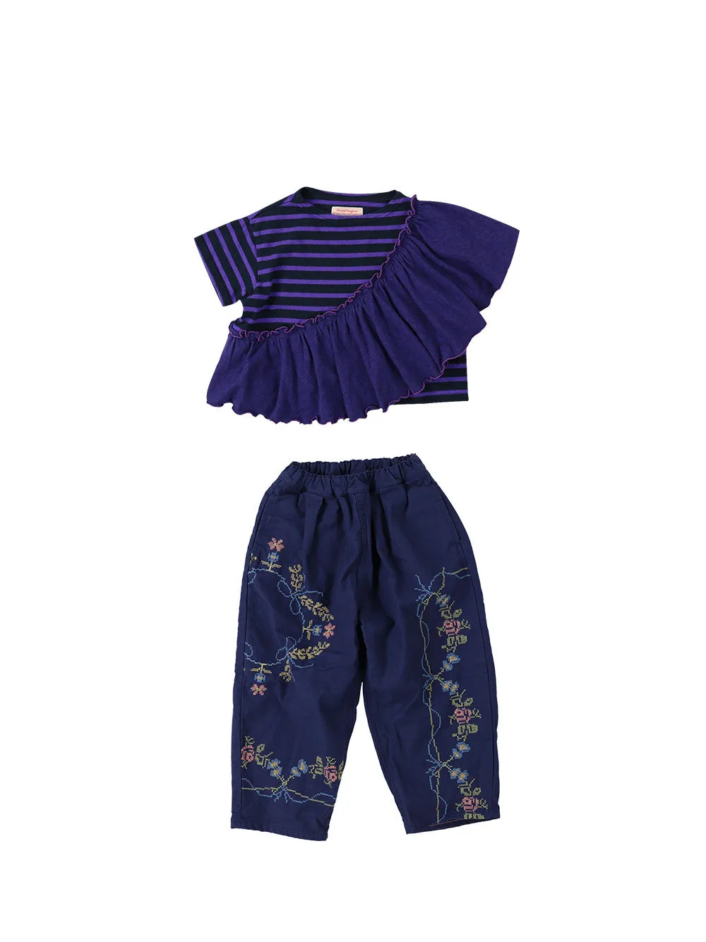 Navy Striped Top