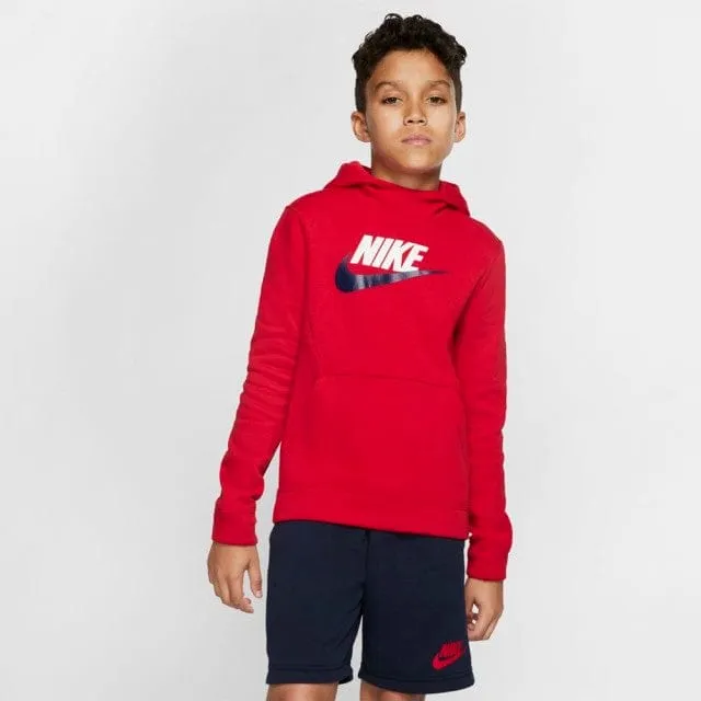 Nike BOYS sportswear Bv0783-661 B Nsw Po Hoodie Club Flc Hbr RED Hoody