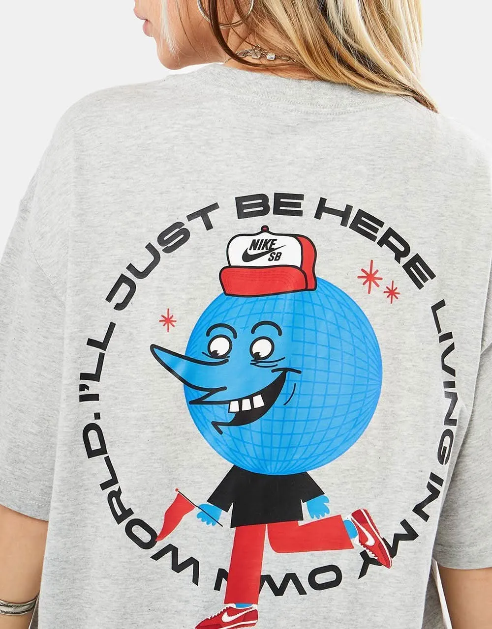 Nike SB Globe Guy T-Shirt - Grey Heather