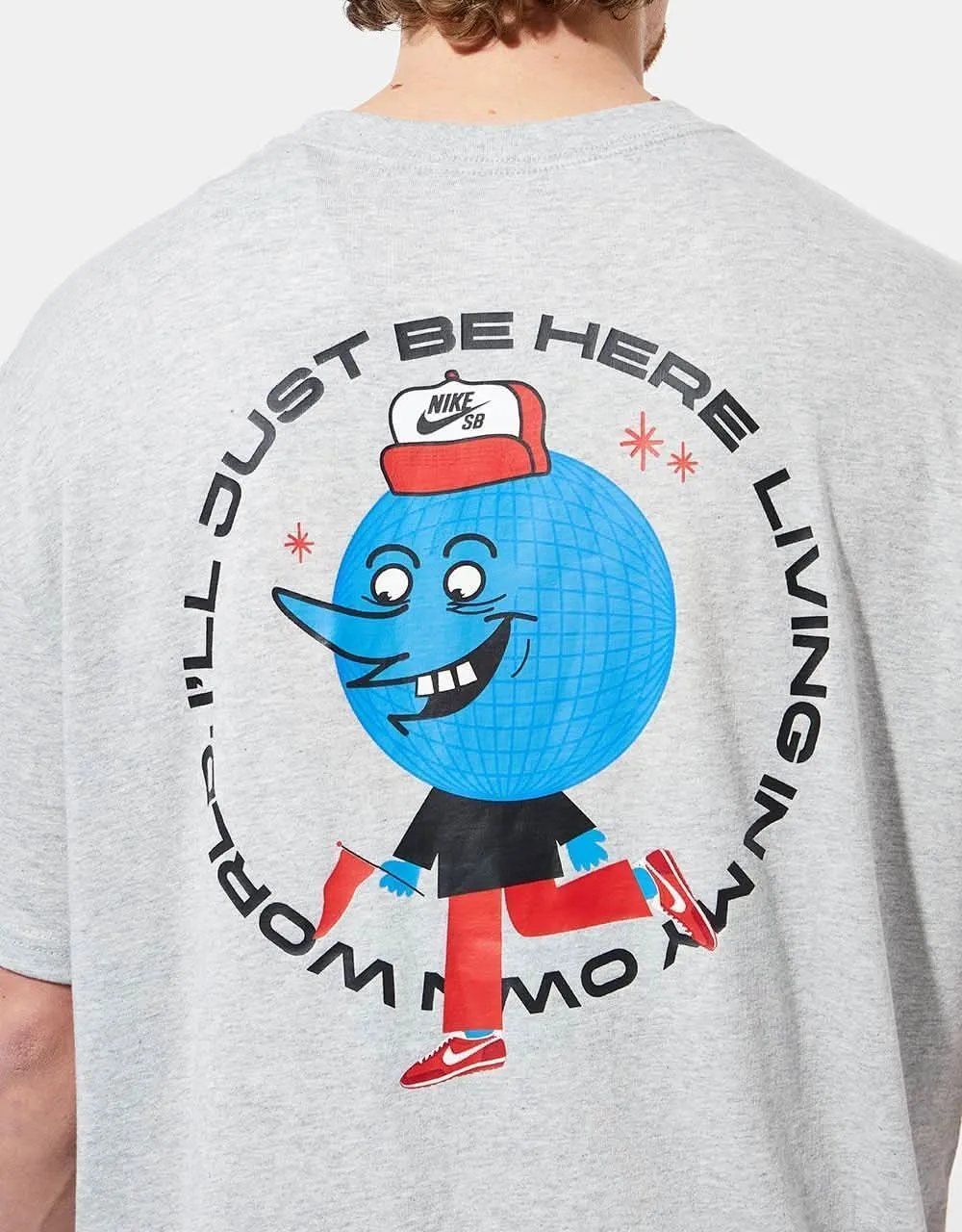 Nike SB Globe Guy T-Shirt - Grey Heather