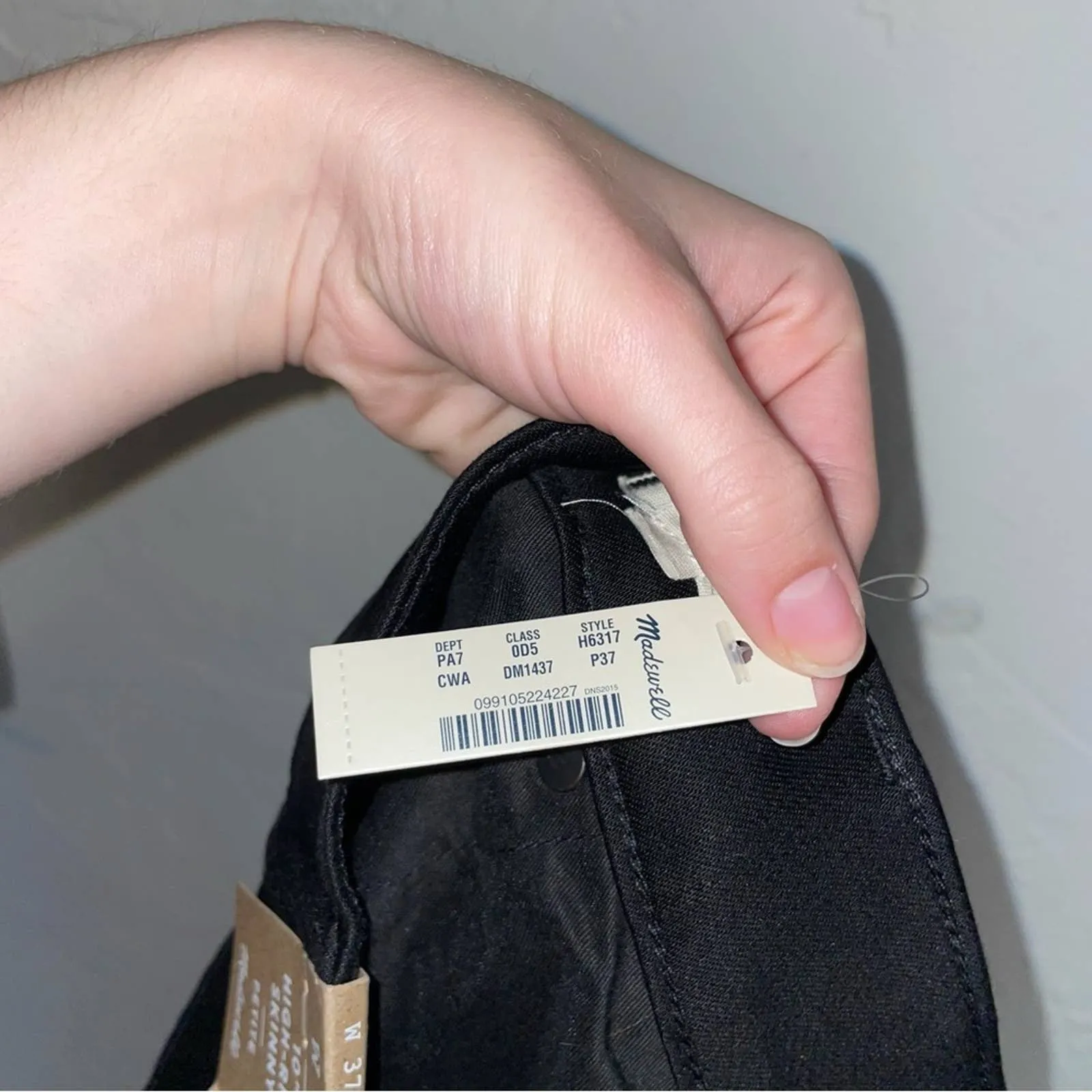 NWT Madewell Curvy Petite 10” High Rise Black Carbondale Skinny Jeans (37 Petite)