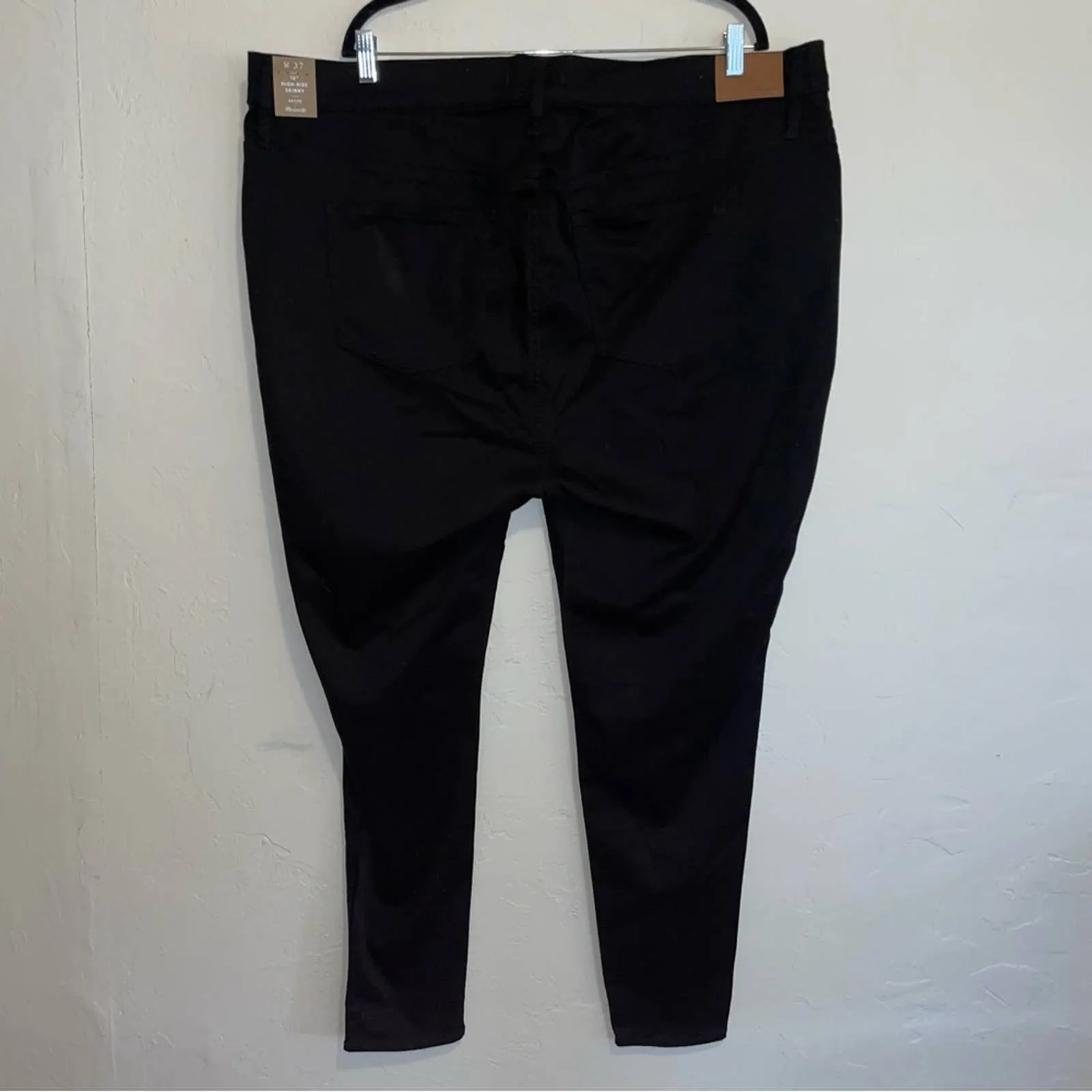 NWT Madewell Curvy Petite 10” High Rise Black Carbondale Skinny Jeans (37 Petite)