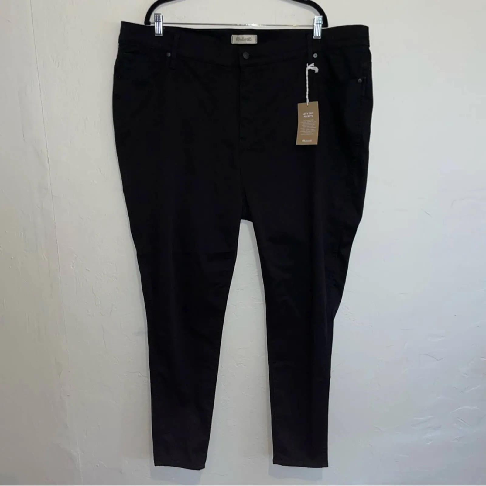 NWT Madewell Curvy Petite 10” High Rise Black Carbondale Skinny Jeans (37 Petite)