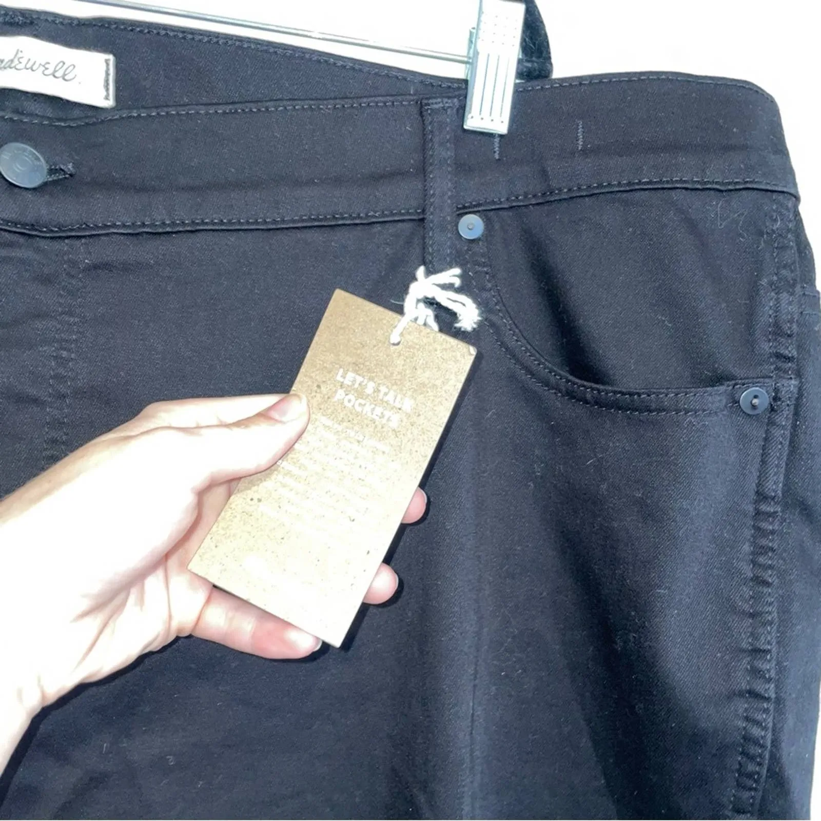 NWT Madewell Curvy Petite 10” High Rise Black Carbondale Skinny Jeans (37 Petite)