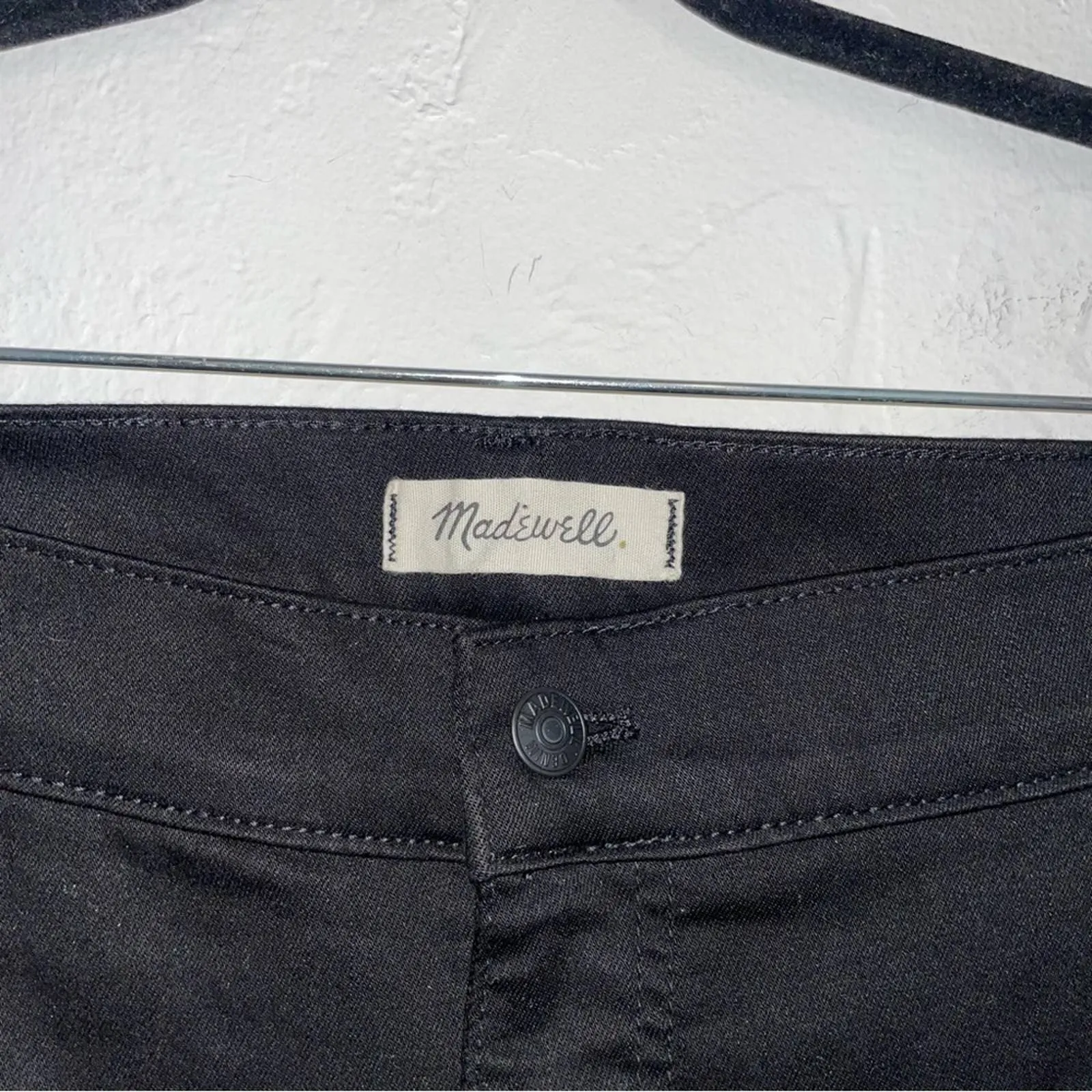 NWT Madewell Curvy Petite 10” High Rise Black Carbondale Skinny Jeans (37 Petite)