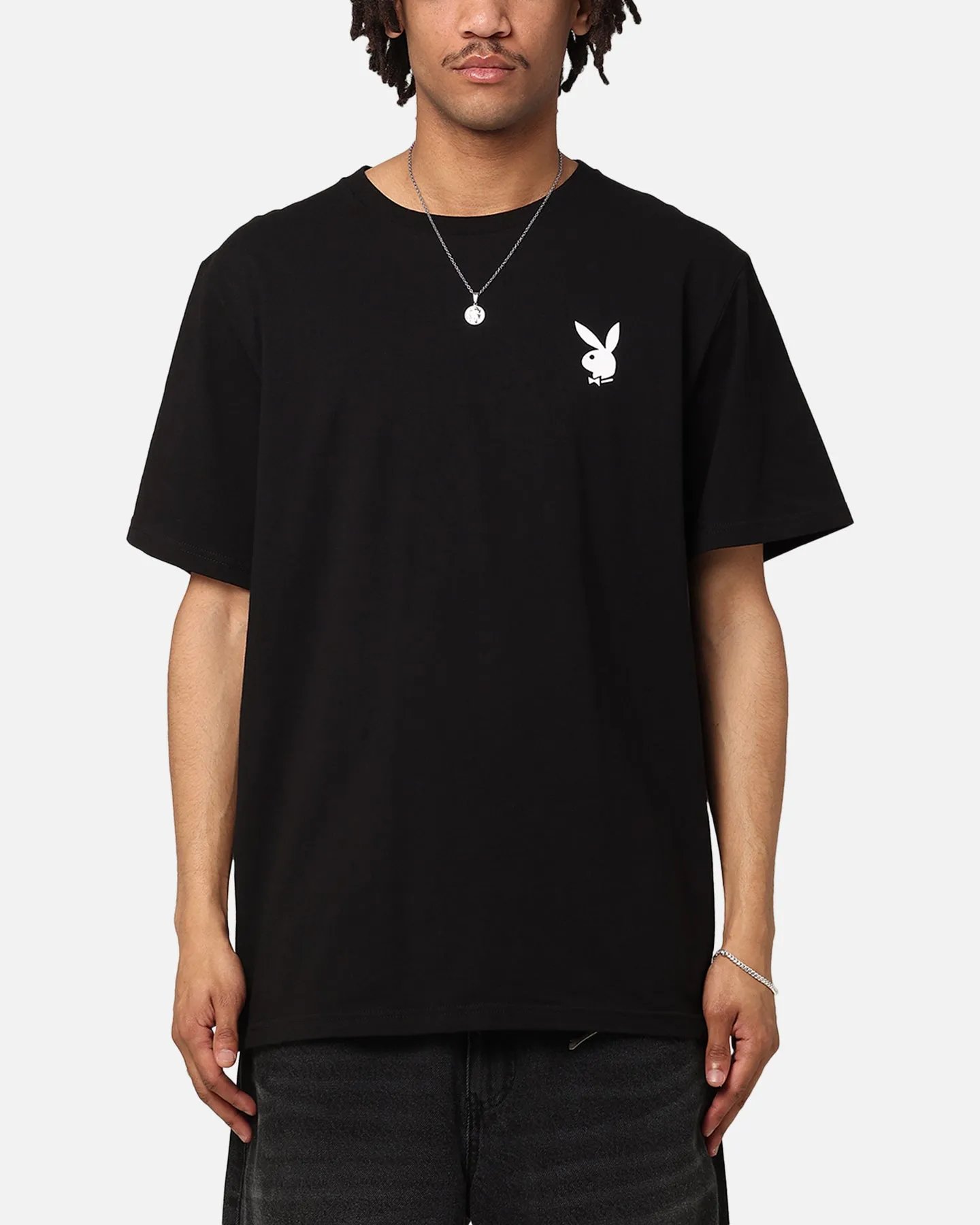 Playboy Bunny Lockup T-Shirt Black