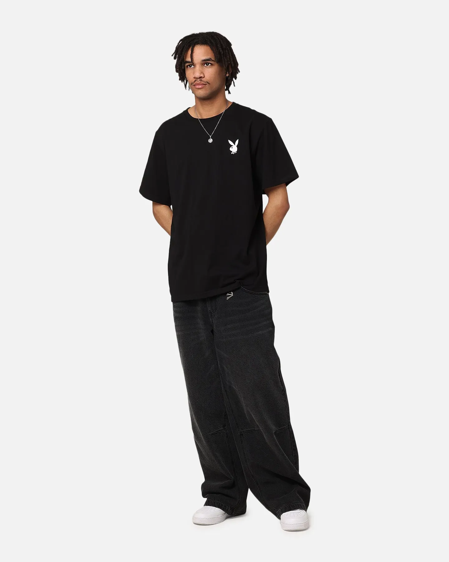 Playboy Bunny Lockup T-Shirt Black