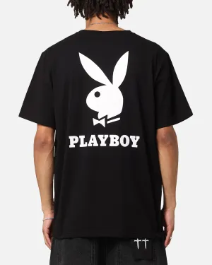 Playboy Bunny Lockup T-Shirt Black