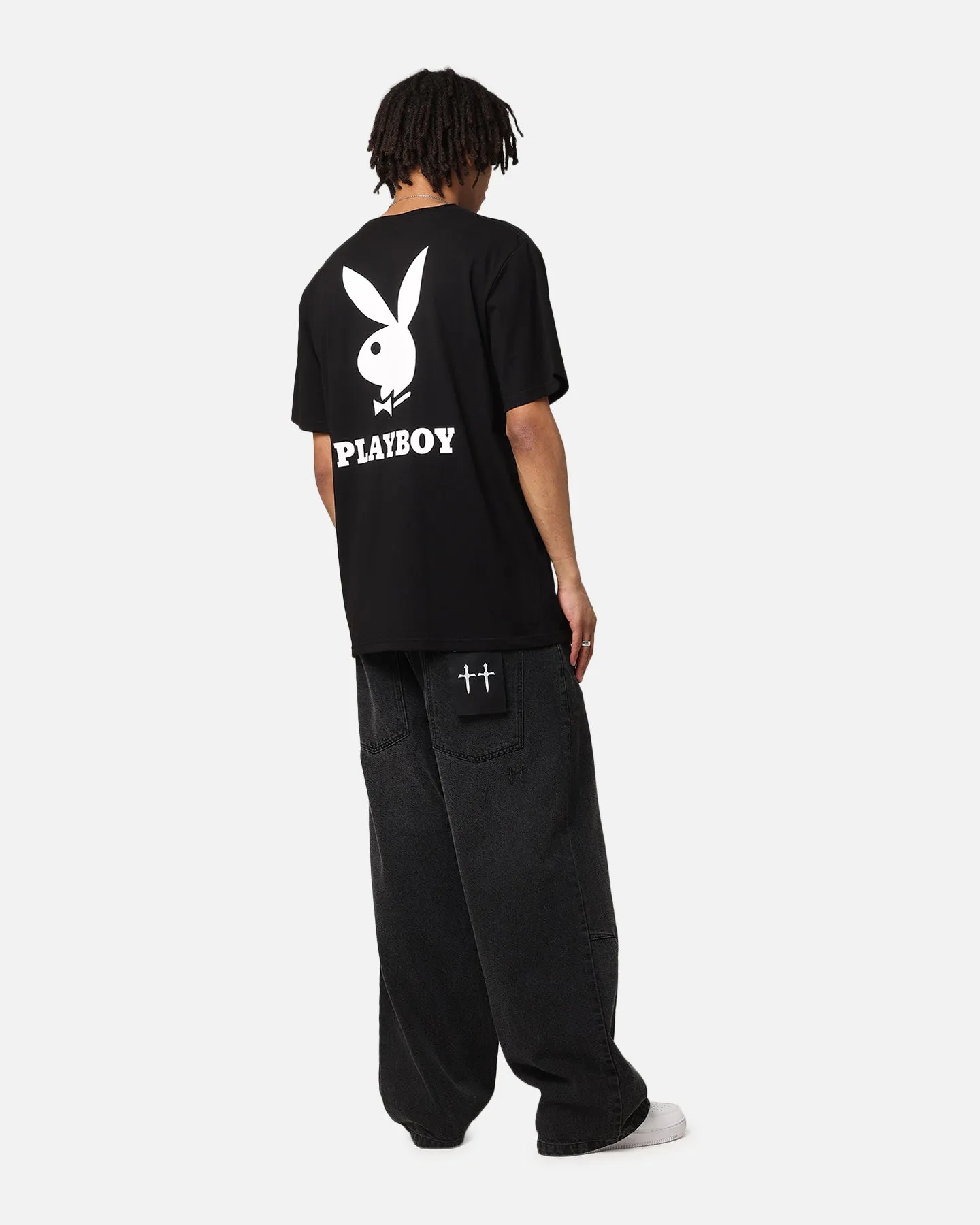 Playboy Bunny Lockup T-Shirt Black