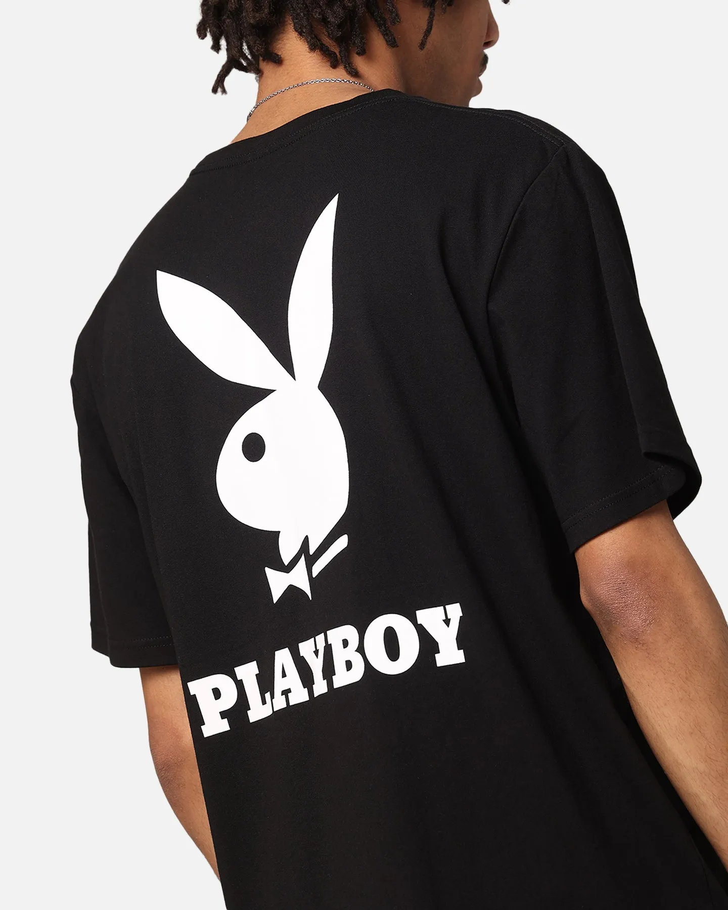 Playboy Bunny Lockup T-Shirt Black