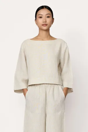 Popover Top - Natural Linen