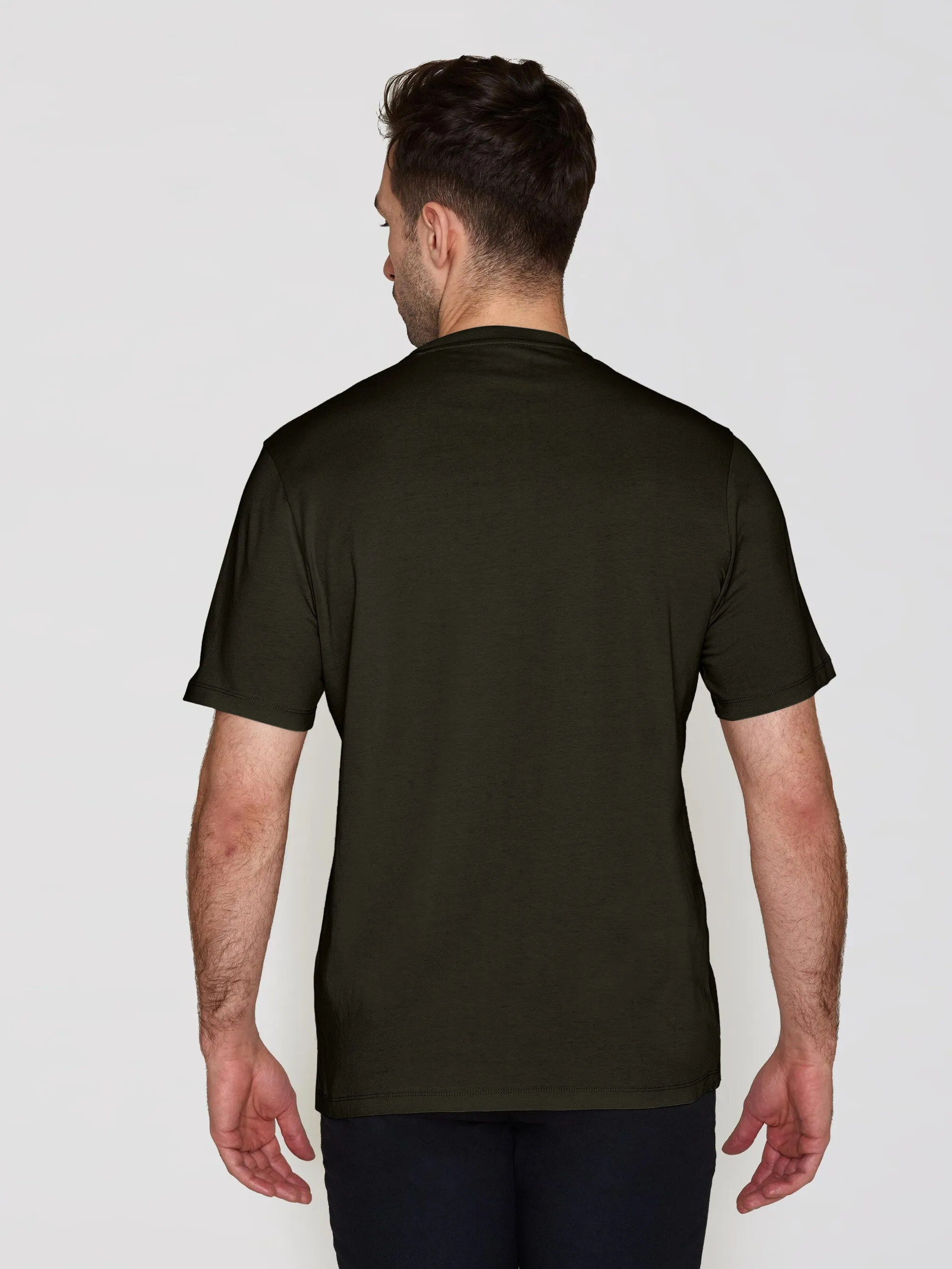Regular fit Basic tee - Green melange