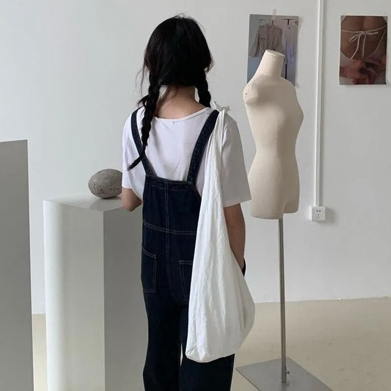 Romper With Pockets And Straight Cut
