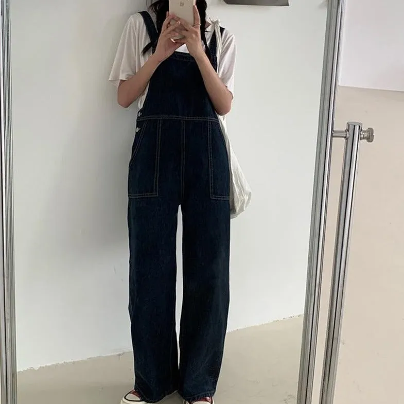 Romper With Pockets And Straight Cut