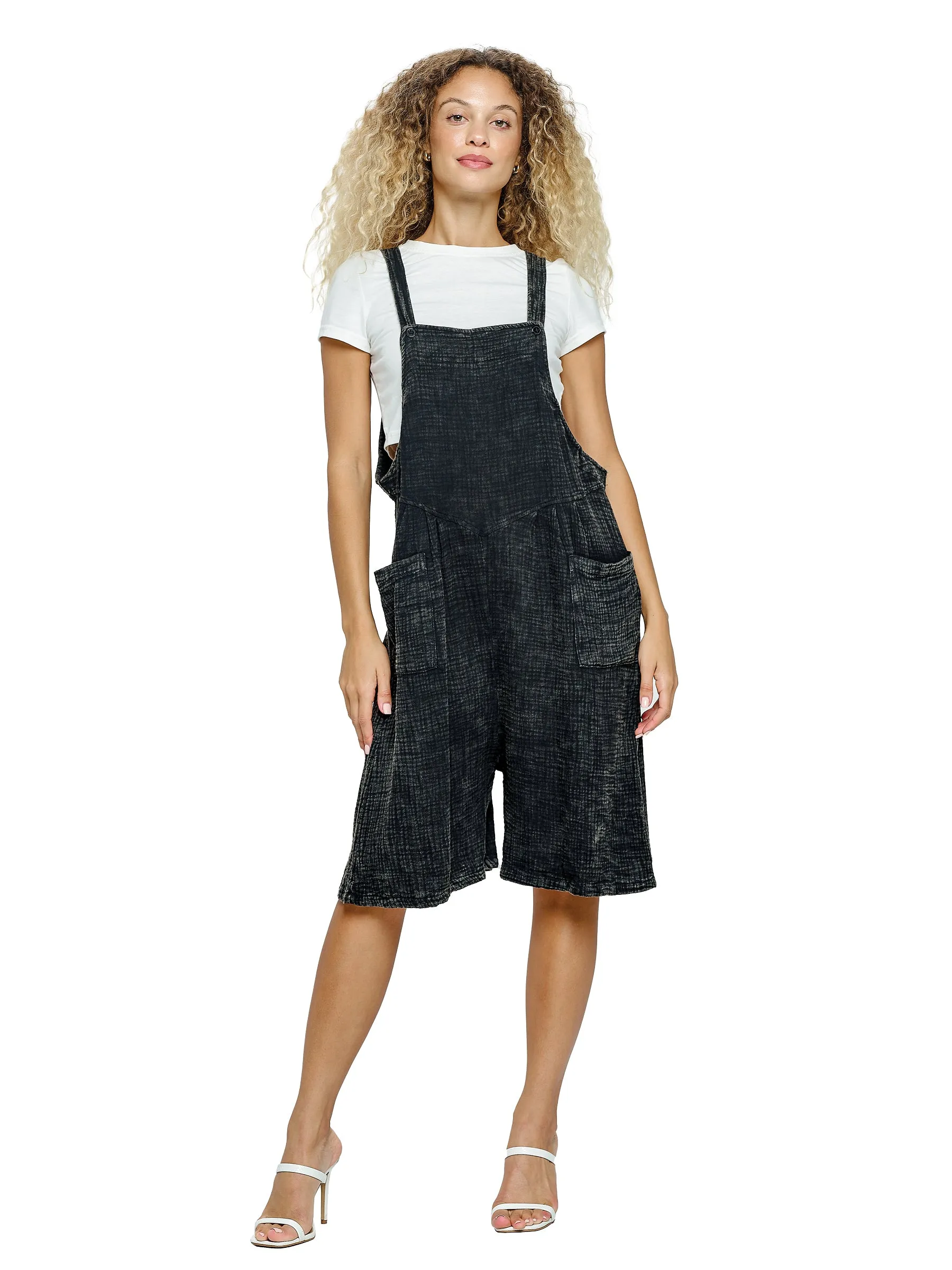 Rumper Boho Crinkled Cotton