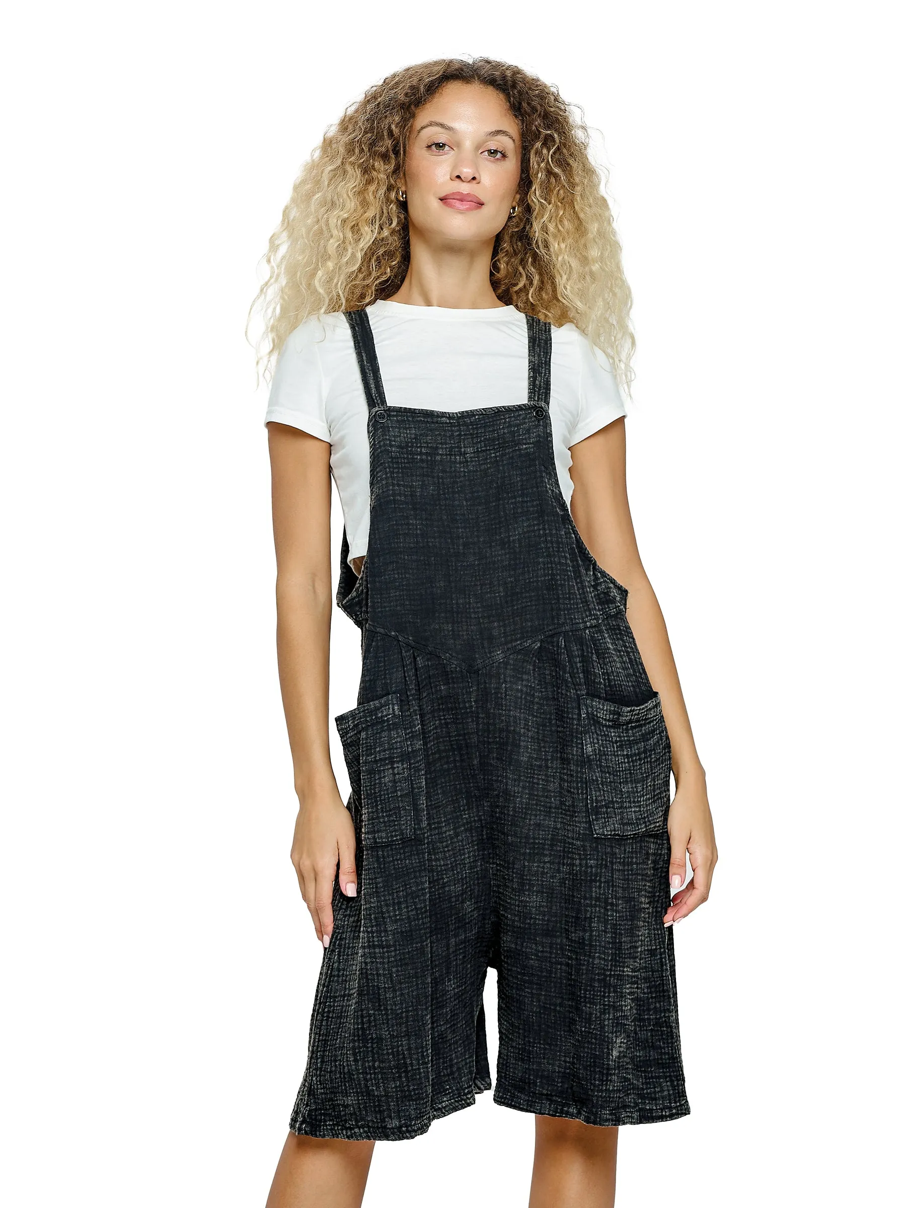 Rumper Boho Crinkled Cotton