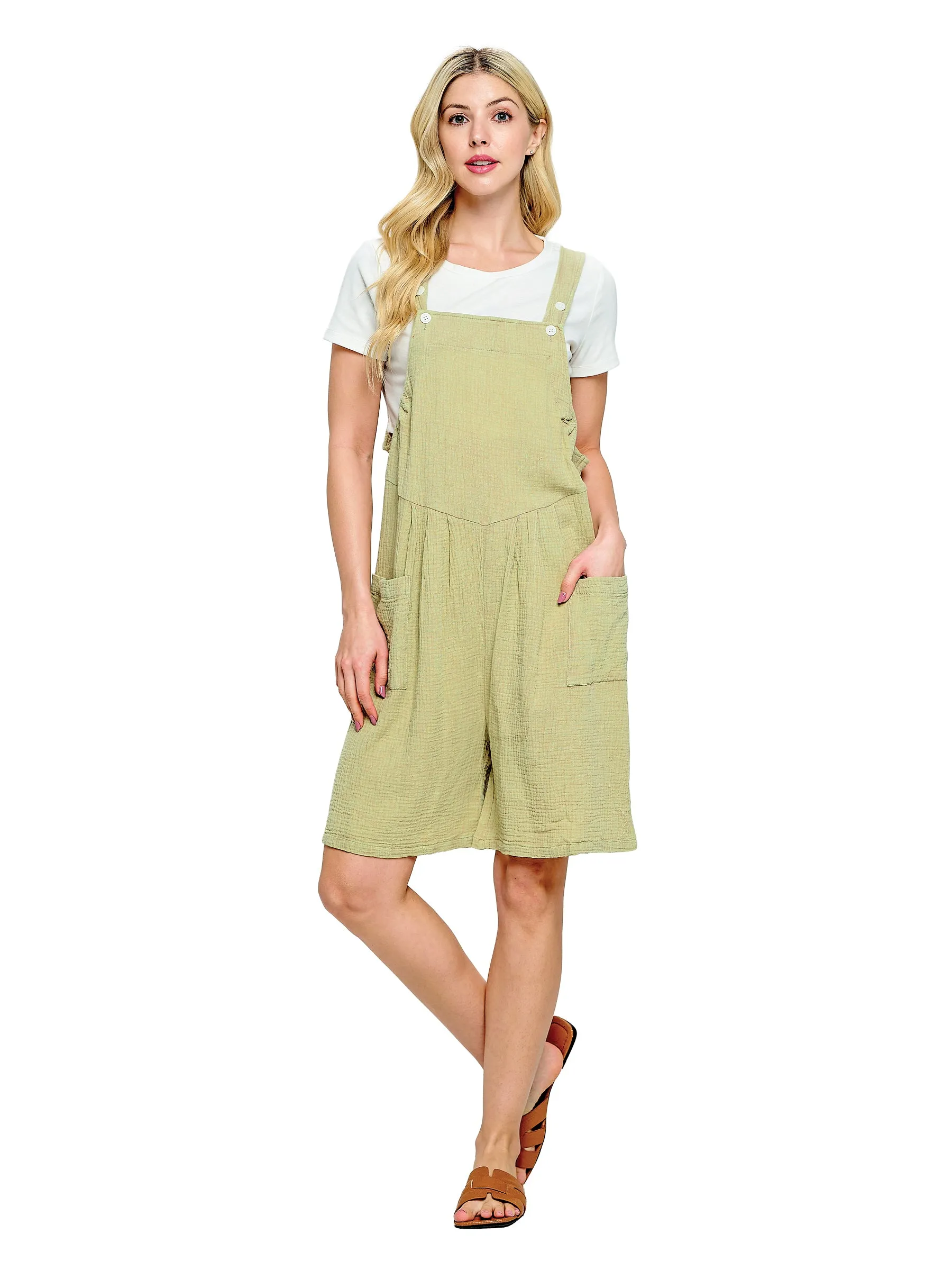 Rumper Boho Crinkled Cotton