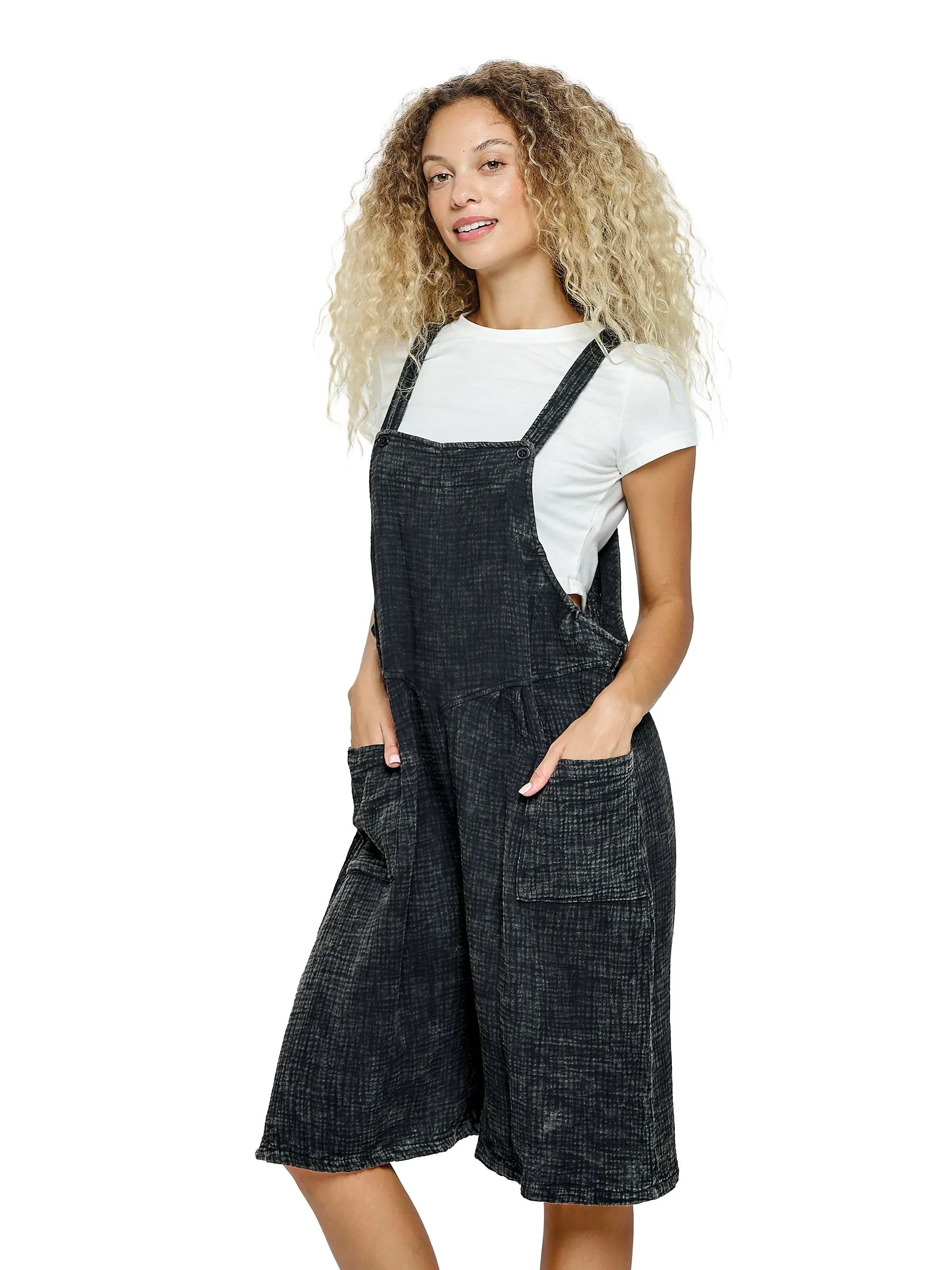 Rumper Boho Crinkled Cotton