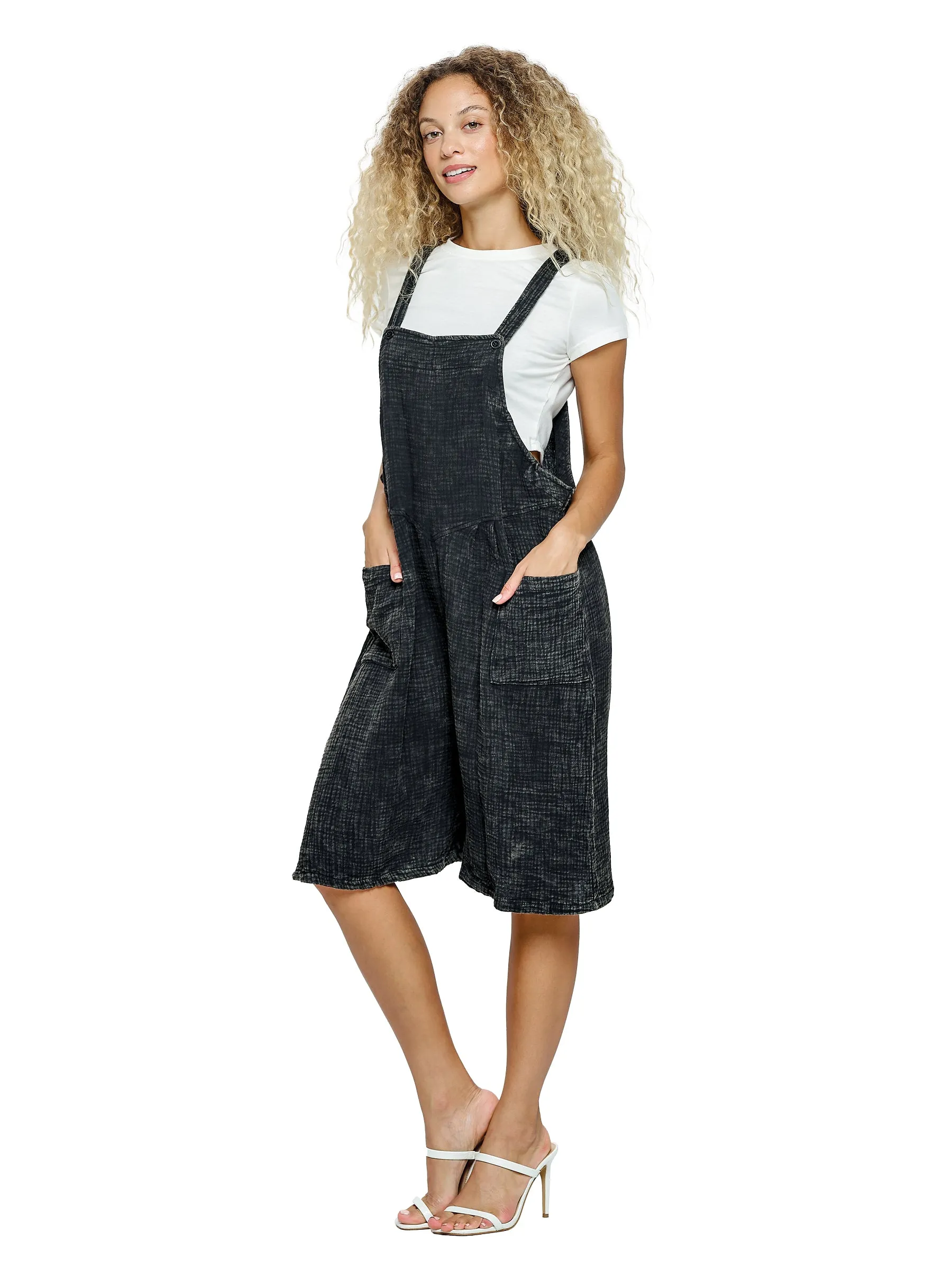 Rumper Boho Crinkled Cotton