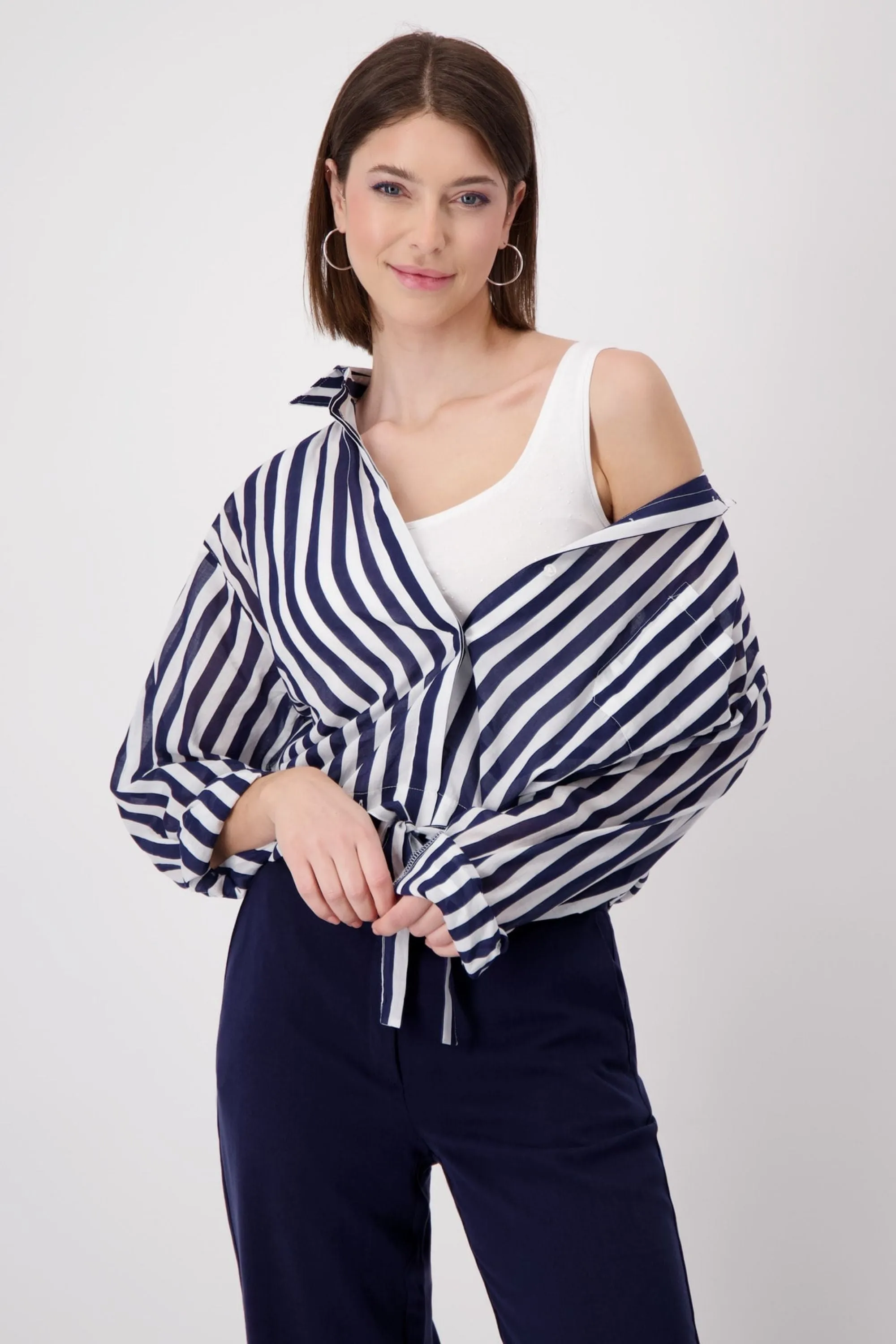 STRIPE BLOUSE - 408845MNR