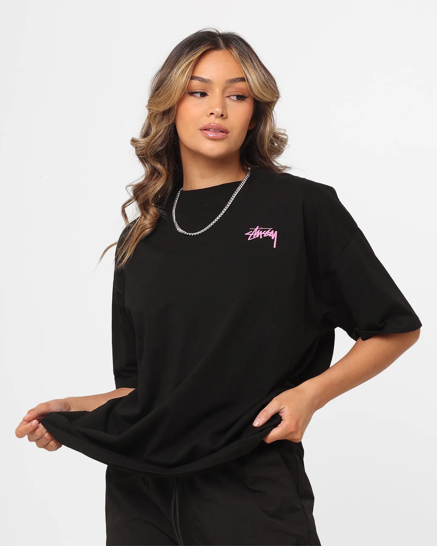Stussy Women's Statue Relaxed T-Shirt Black